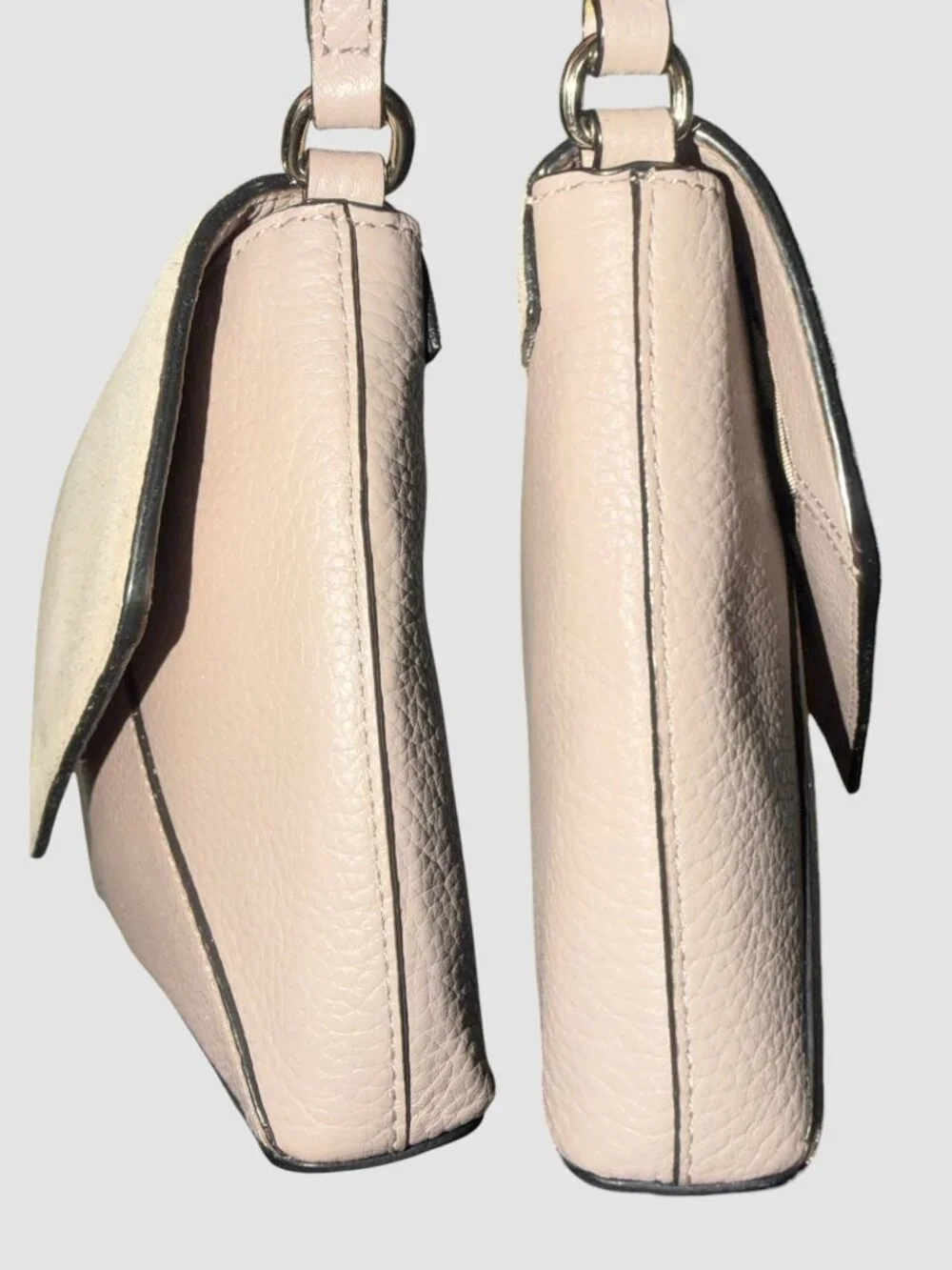Kate Spade Spencer Court Monday Taupe Suede and Leather Envelope Crossbody Bag - Picture 5 of 10